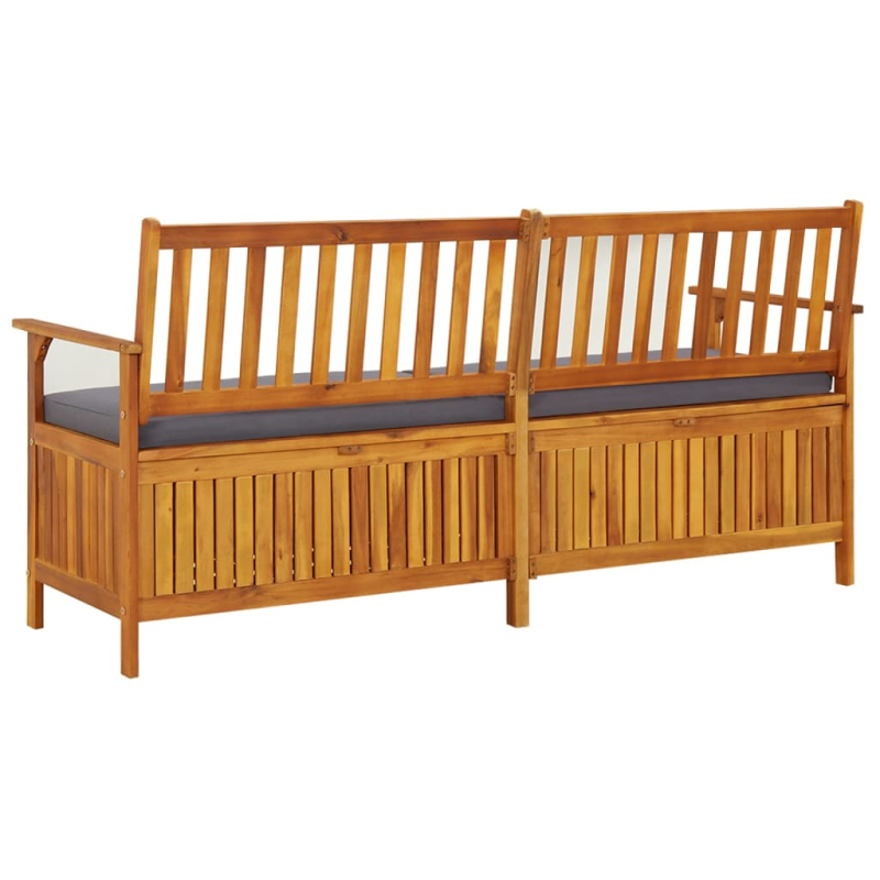 Truhenbank mit Kissen 170 cm Massivholz Akazie