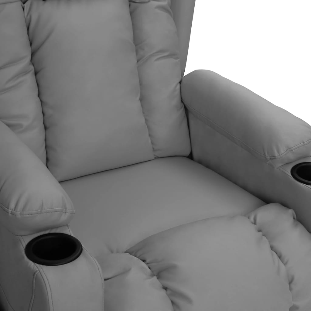 Relaxsessel Grau Kunstleder