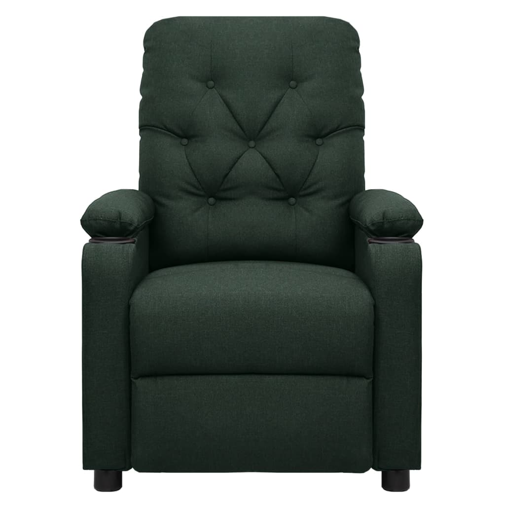 Massagesessel Dunkelgrün Stoff