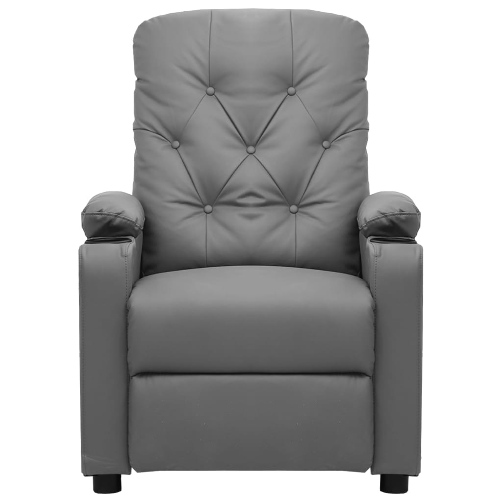 Relaxsessel Grau Kunstleder