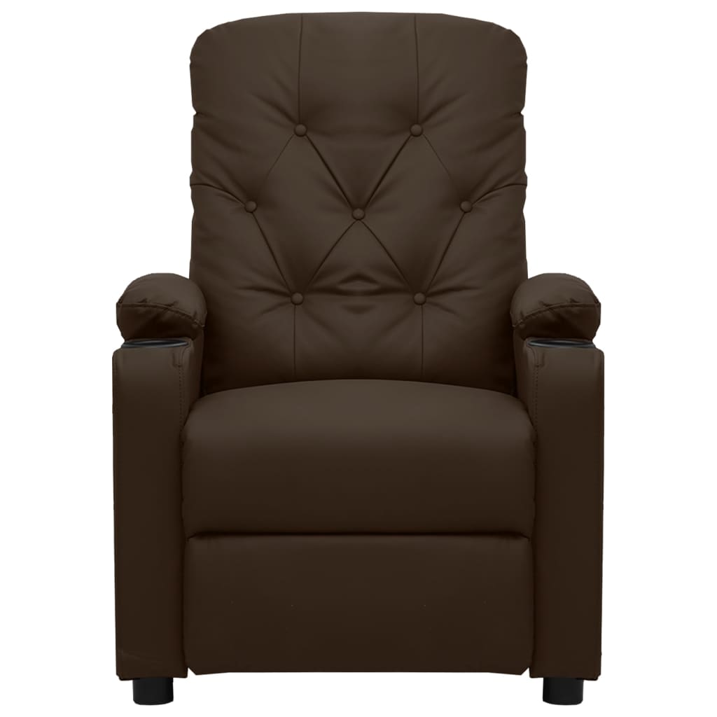 Massagesessel Braun Kunstleder