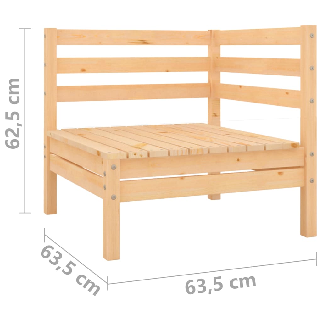 2-Sitzer-Gartensofa Kiefer Massivholz