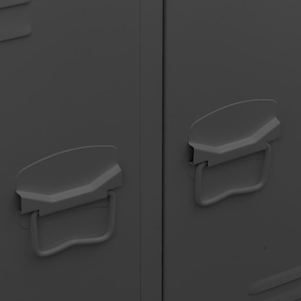 Kleiderschrank Industrie-Stil Anthrazit 67x35x107 cm Stahl