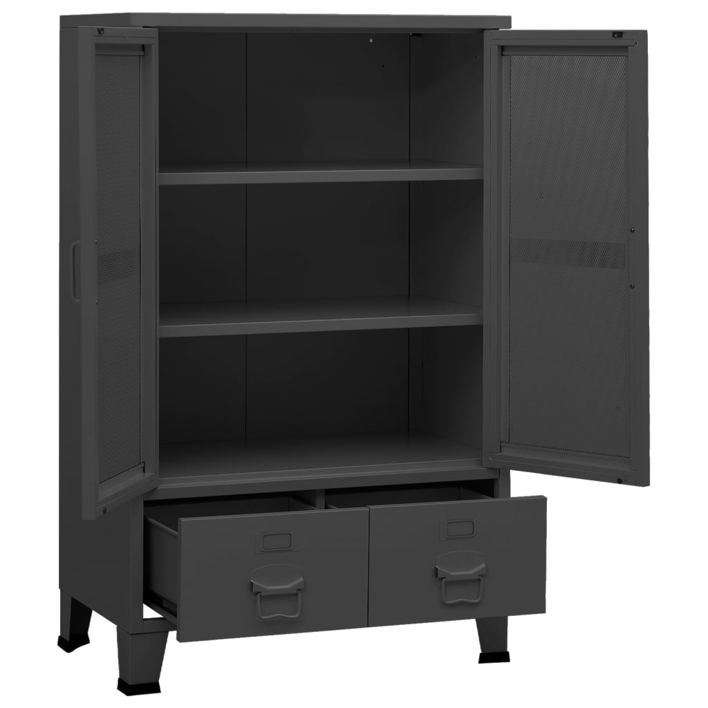 Lagerschrank Industrial Anthrazit 70x40x115 cm Metall