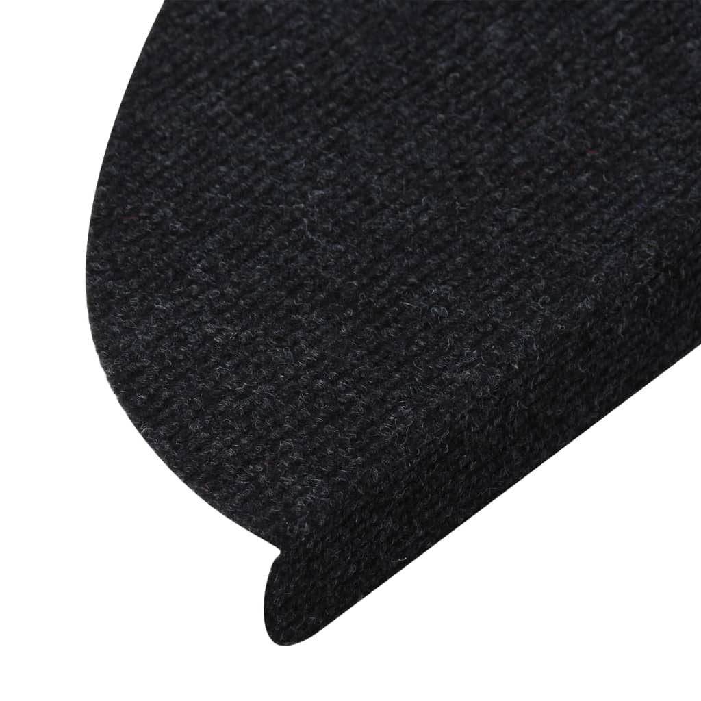 Stufenmatten Selbstklebend 15 Stk. 65x22,5x3,5 cm Schwarz