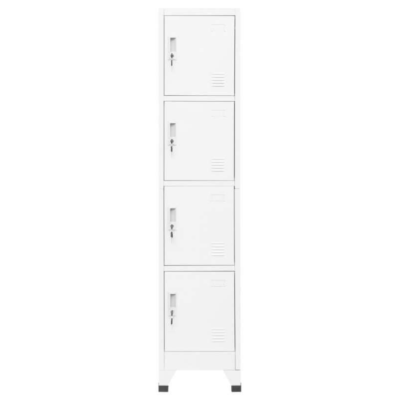 Schließfachschrank Weiß 38x45x180 cm Stahl