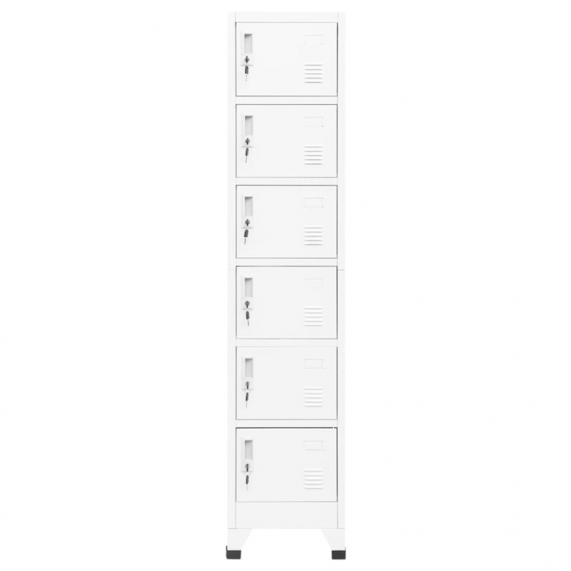 Schließfachschrank Weiß 38x40x180 cm Stahl