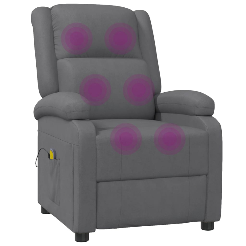 Massagesessel Grau Kunstleder
