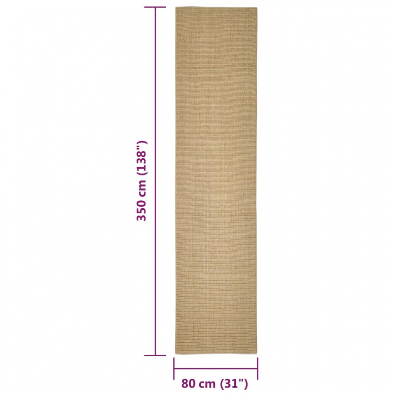 Teppich Natur Sisal 80x350 cm