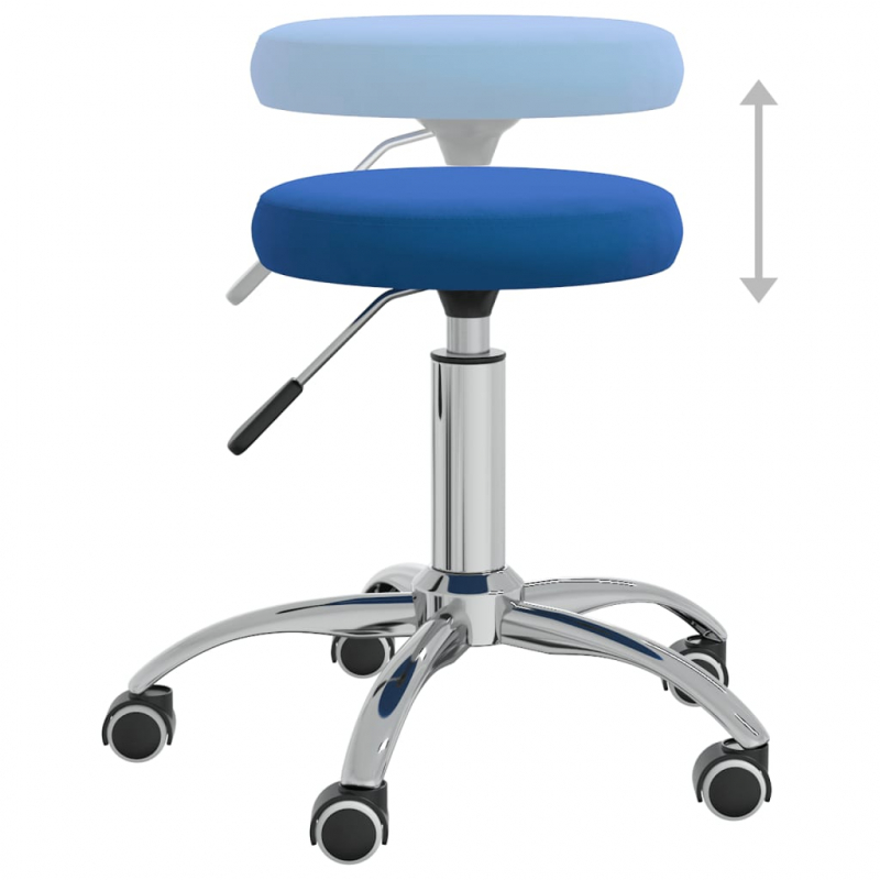 Massagehocker Samt Blau