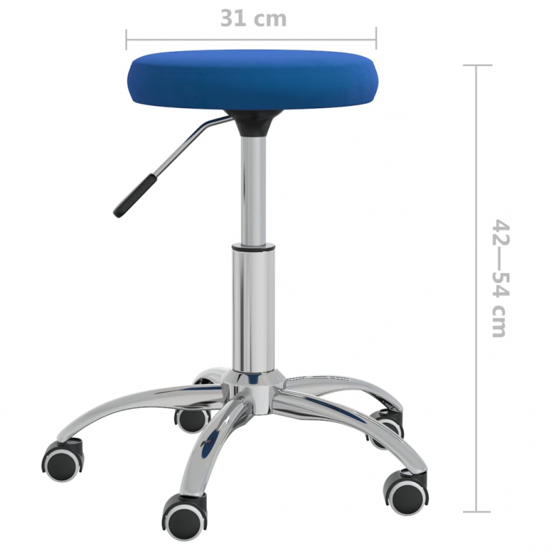 Massagehocker Samt Blau