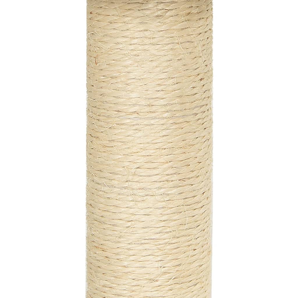 Kratzbaum mit Sisal-Kratzsäulen Creme 92 cm