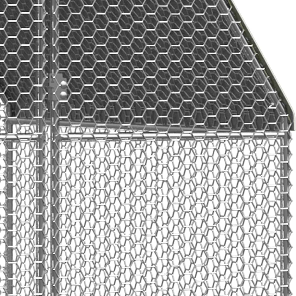 Outdoor-Hühnerkäfig 2x8x2 m Verzinkter Stahl