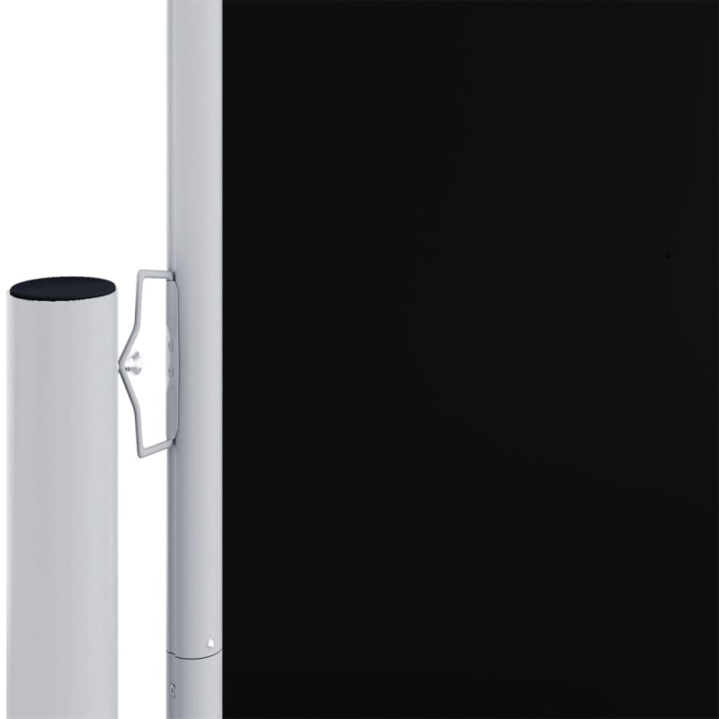 Seitenmarkise Ausziehbar Schwarz 200x1000 cm