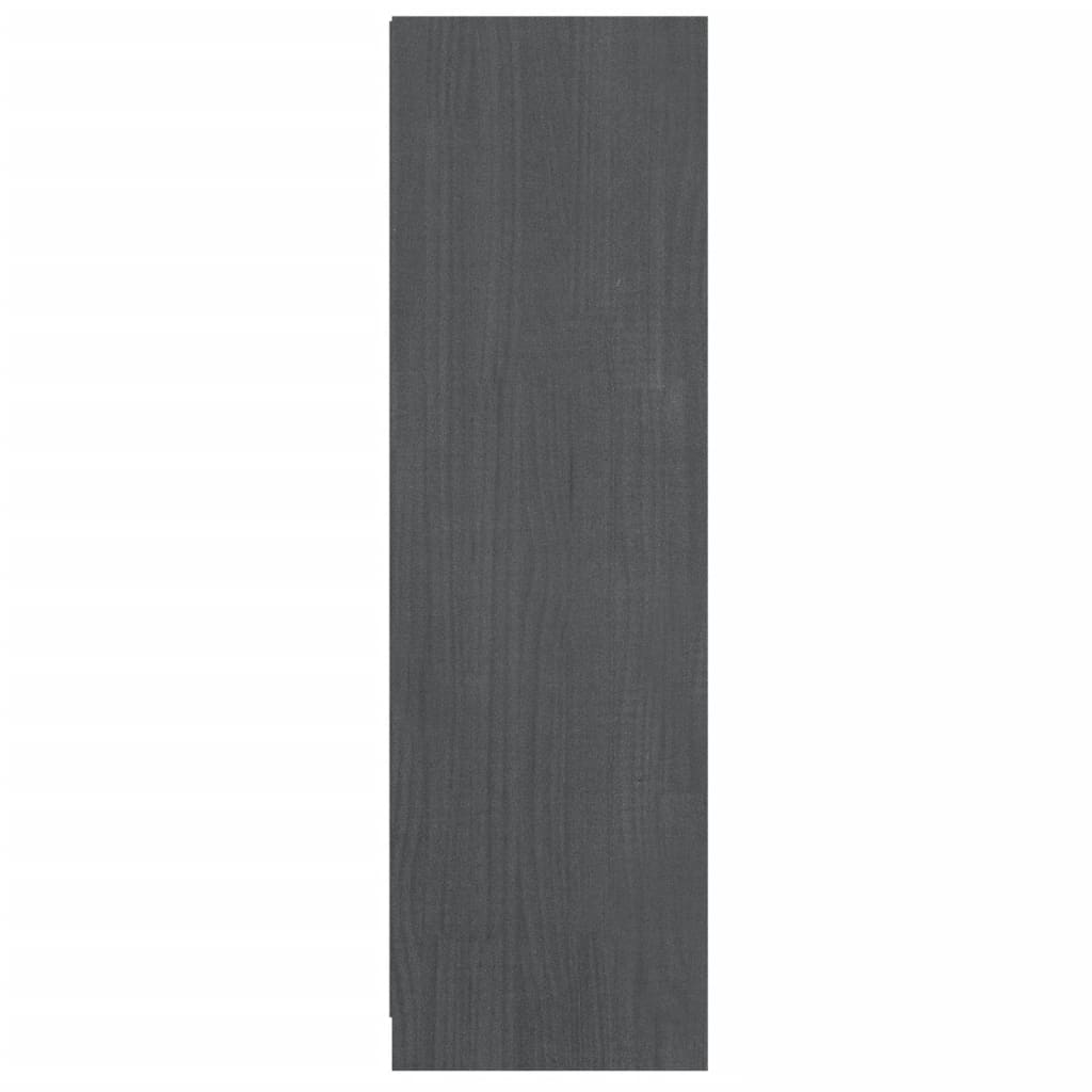 Bücherregal/Raumteiler Grau 36x33x110 cm Massivholz Kiefer