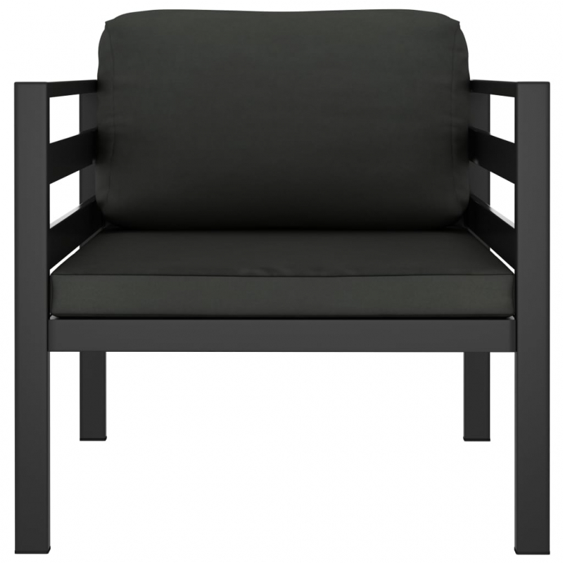 Einzelsofas 2 Stk. mit Kissen Aluminium Anthrazit