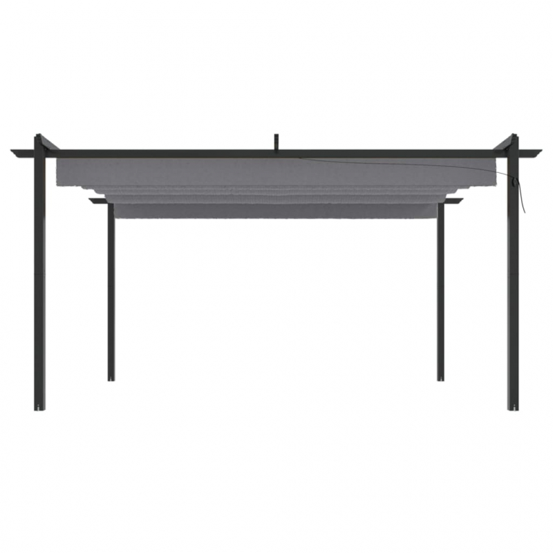 Pavillon mit Ausziehbarem Dach 4x3 m Anthrazit
