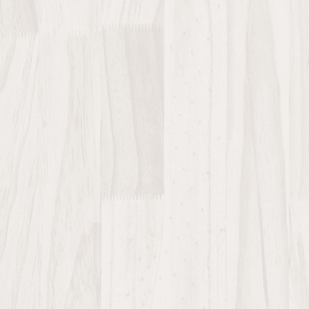 Pflanzkübel 2 Stk. Weiß 70x70x70 cm Massivholz Kiefer