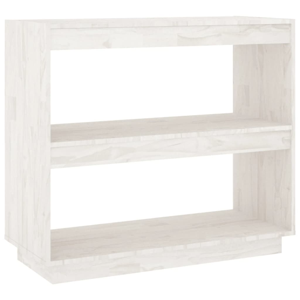 Bücherregal Weiß 80x35x71 cm Massivholz Kiefer