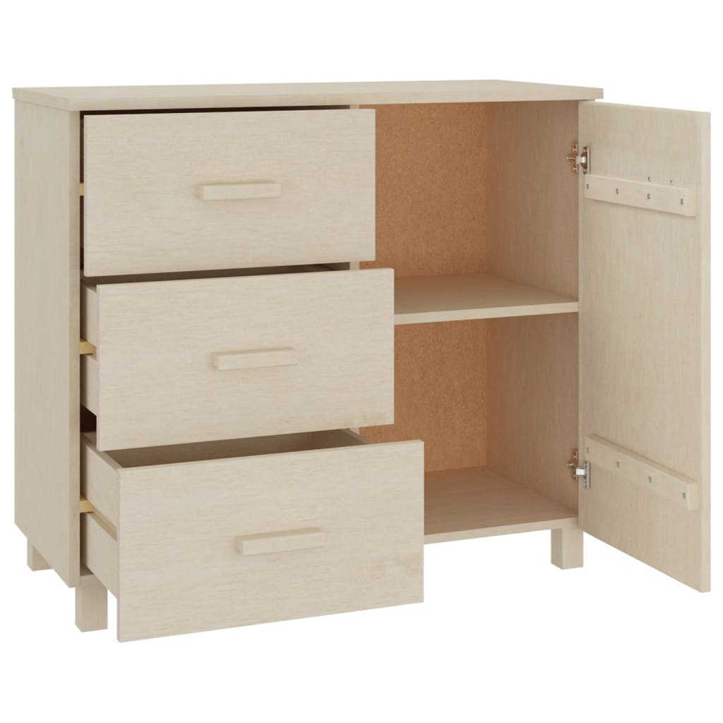 Sideboard HAMAR Honigbraun 90x40x80 cm Massivholz Kiefer
