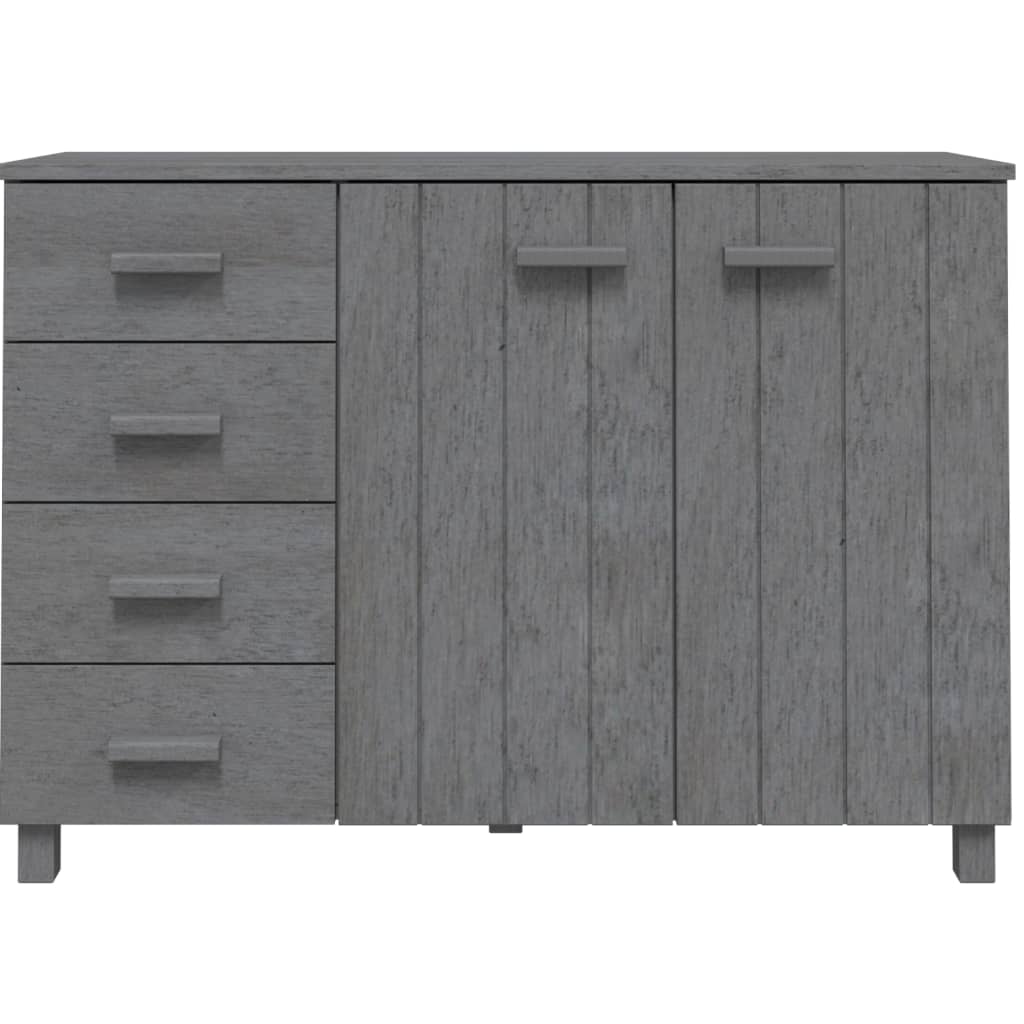 Sideboard HAMAR Dunkelgrau 113x40x80 cm Massivholz Kiefer