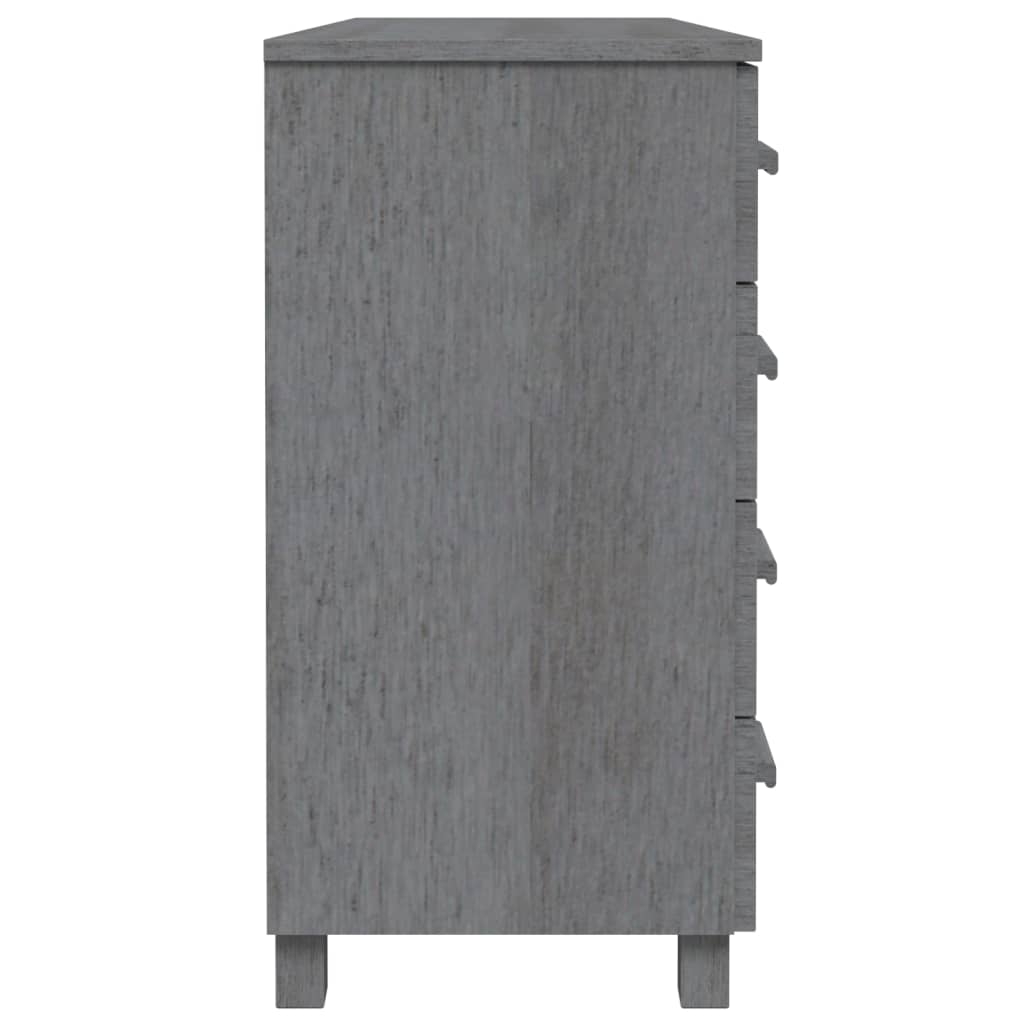 Sideboard HAMAR Dunkelgrau 113x40x80 cm Massivholz Kiefer