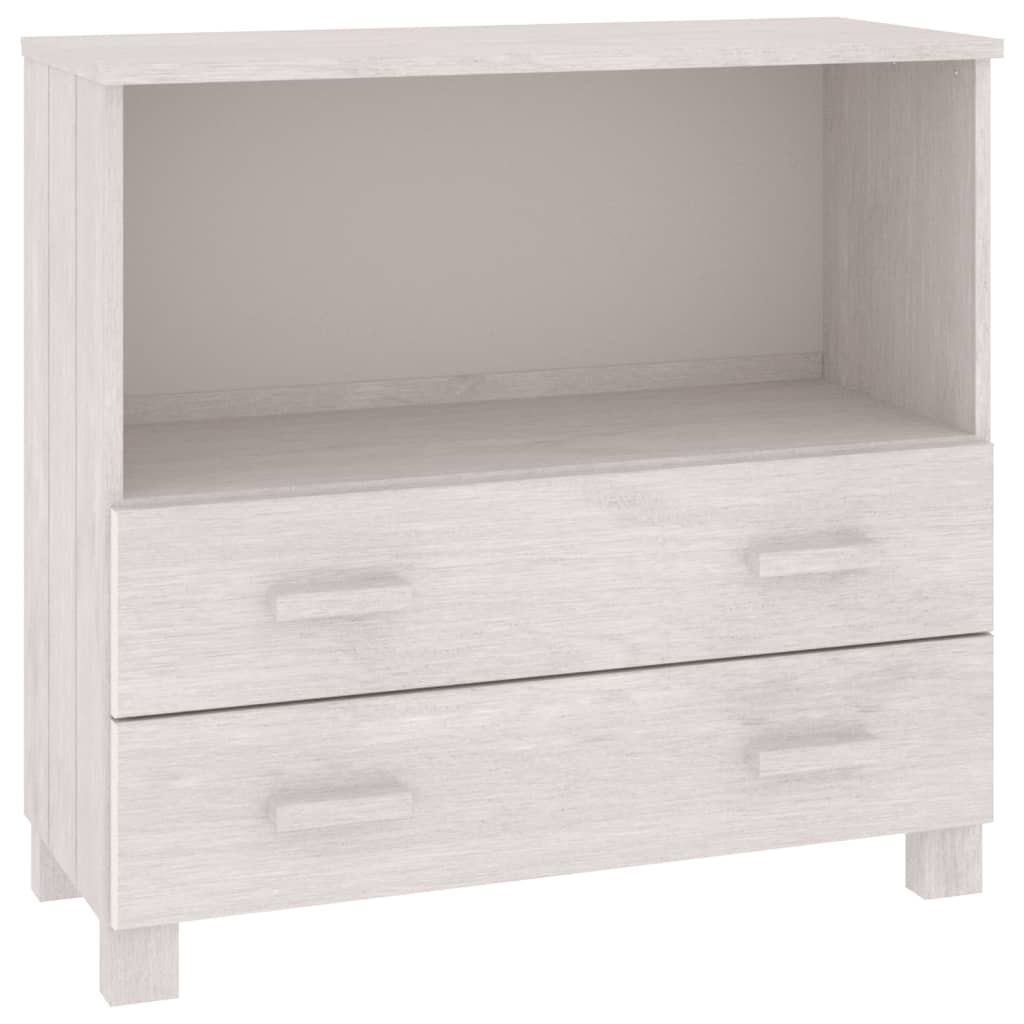 Sideboard HAMAR Weiß 85x35x80 cm Massivholz Kiefer
