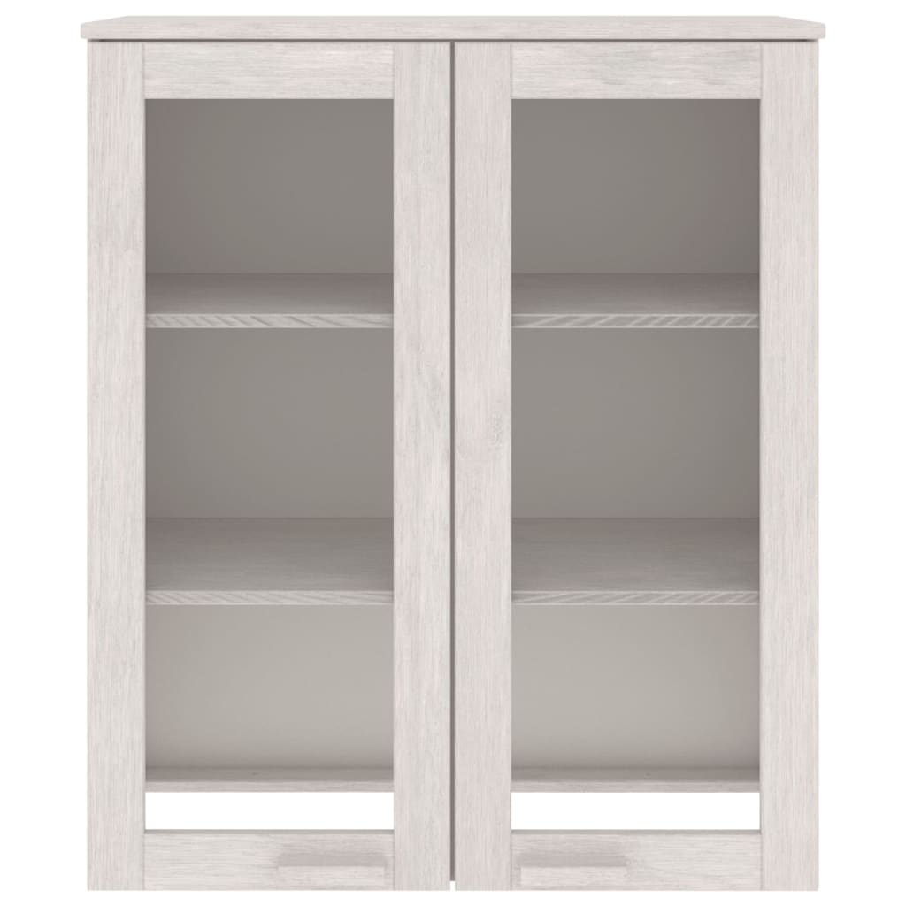 Aufsatz für Highboard Weiß 85x35x100 cm Massivholz Kiefer