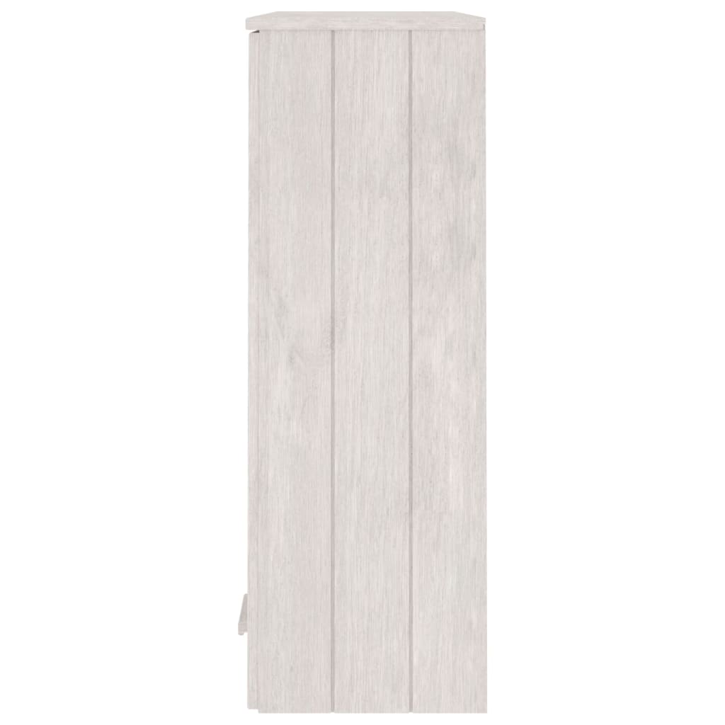 Highboard-Oberteil HAMAR Weiß 85x35x100 cm Massivholz