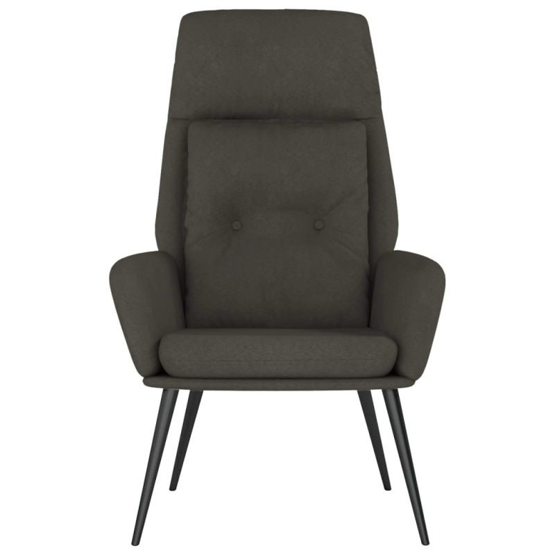 Relaxsessel Dunkelgrau Wildleder-Optik