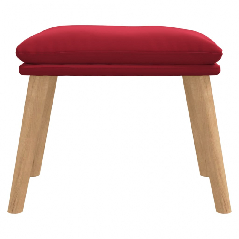 Fußhocker Weinrot 45x29,5x35 cm Samt