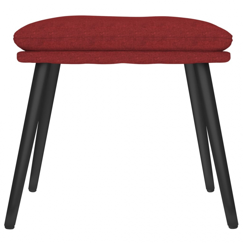 Fußhocker Weinrot 45x29,5x35 cm Stoff