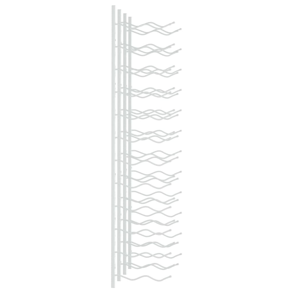 Wand-Weinregal für 24 Flaschen 2 Stk. Weiß Eisen
