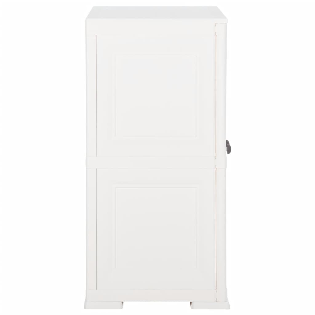 Kunststoffschrank 79x43x85,5 cm Holzdesign Angora-Weiß