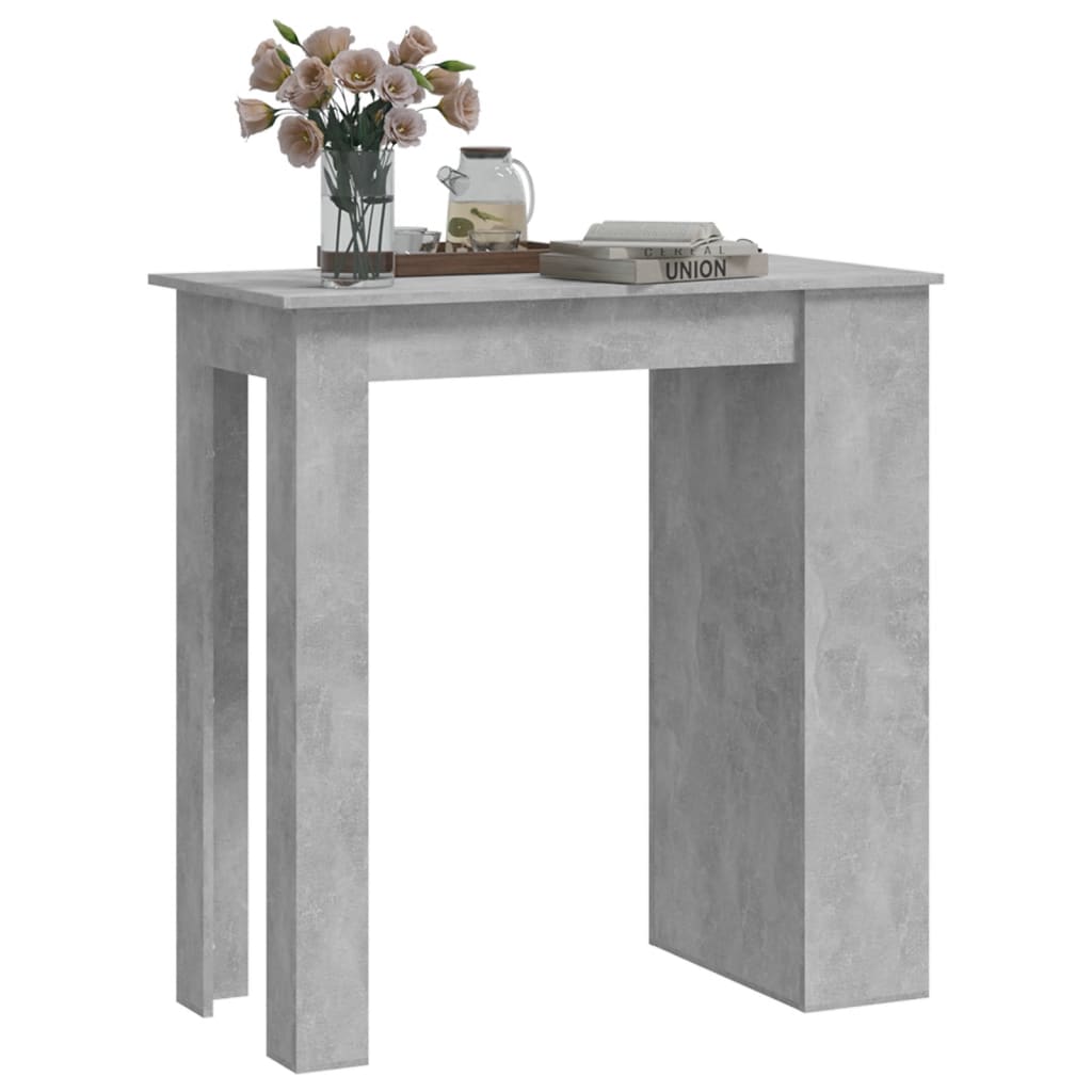 Bartisch mit Regal Betongrau 102x50x103,5 cm