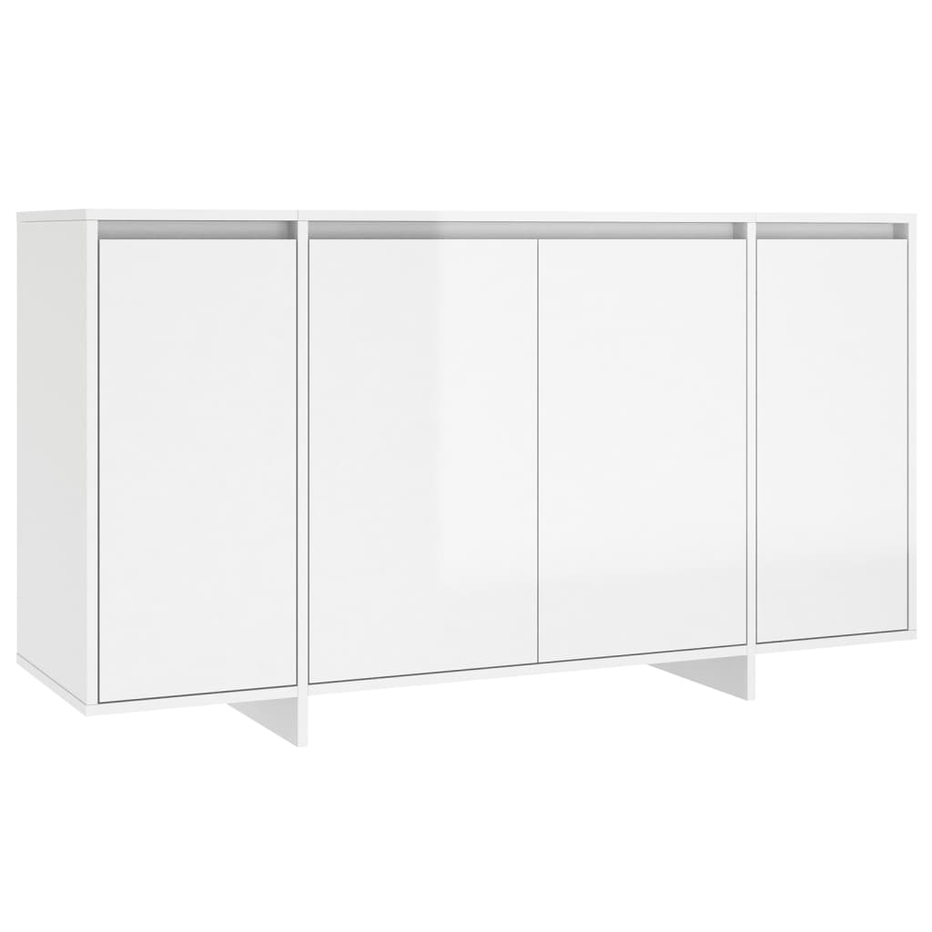 Sideboard Hochglanz-Weiß 135x41x75 cm Holzwerkstoff