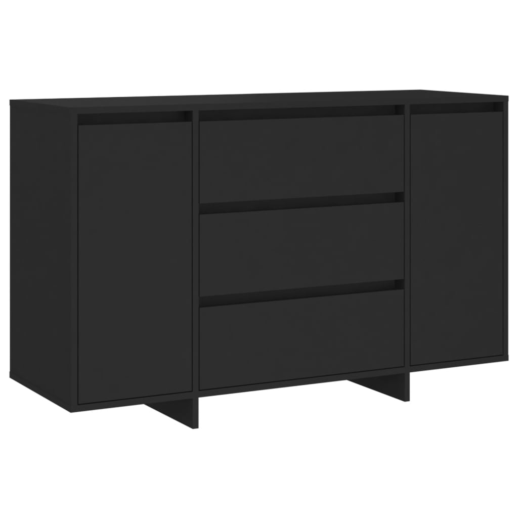 Sideboard mit 3 Schubladen Schwarz 120x41x75 cm Holzwerkstoff