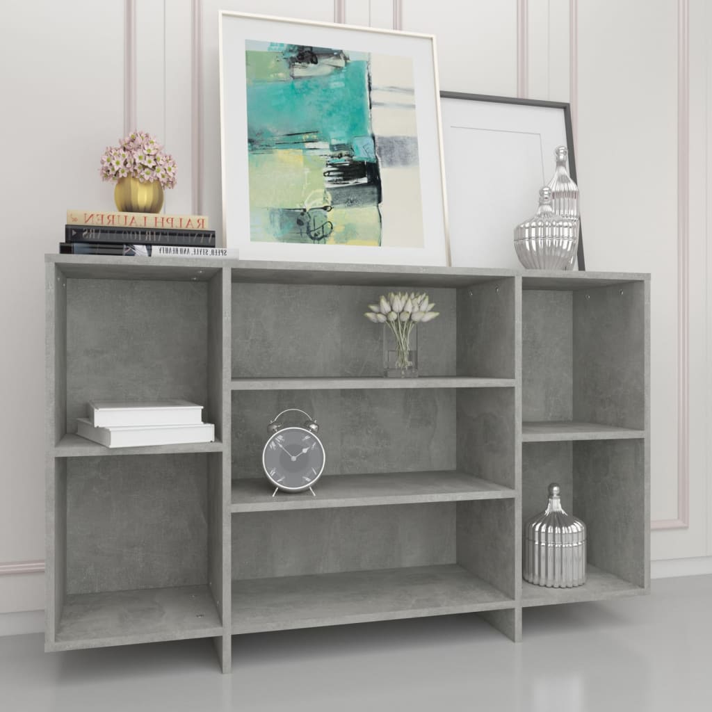 Sideboard Betongrau 120x30x75 cm Holzwerkstoff