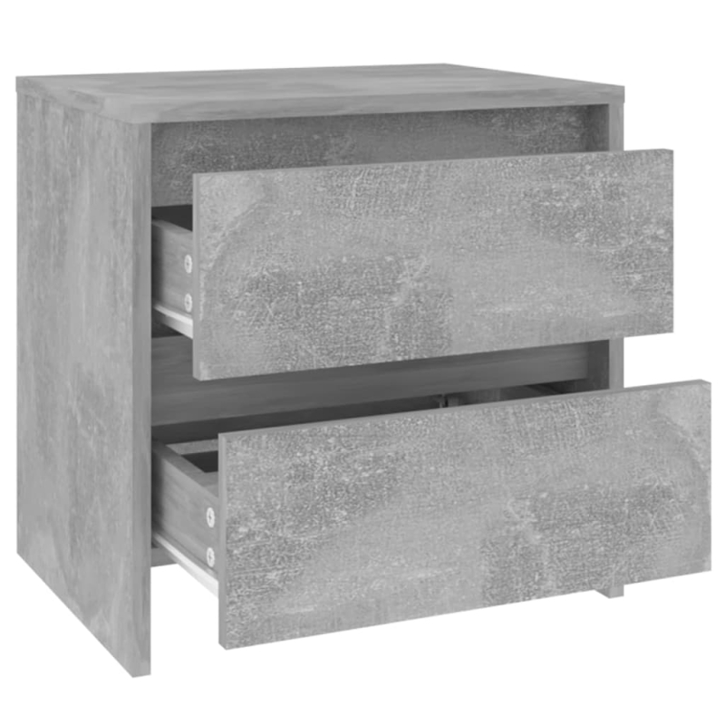 Nachttische 2 Stk. Betongrau 45x34,5x44,5 cm Holzwerkstoff