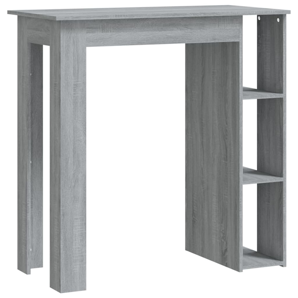 Bartisch mit Regal Grau Sonoma 102x50x103,5 cm Holzwerkstoff