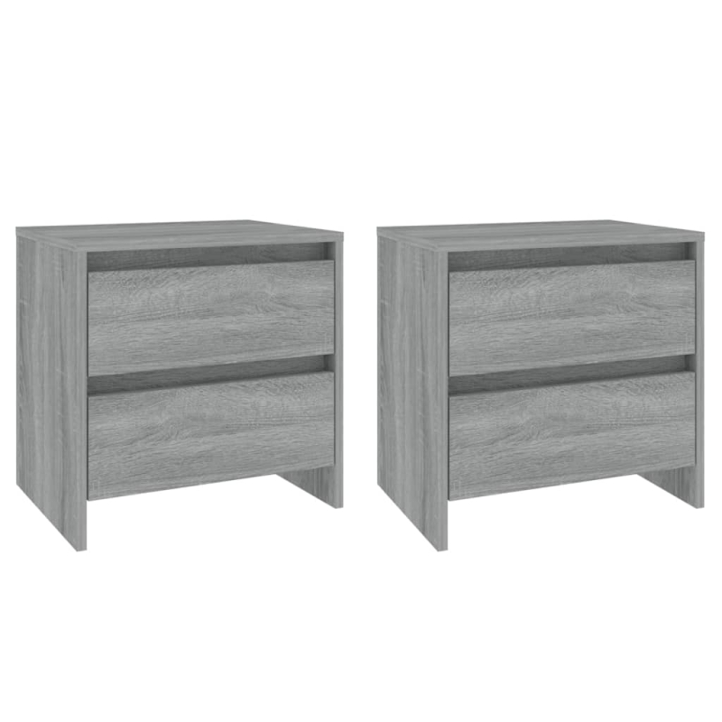 Nachttische 2 Stk. Grau Sonoma 45x34,5x44,5 cm Holzwerkstoff
