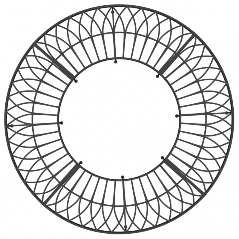 Baumbank Rund Ø160 cm Schwarz Stahl