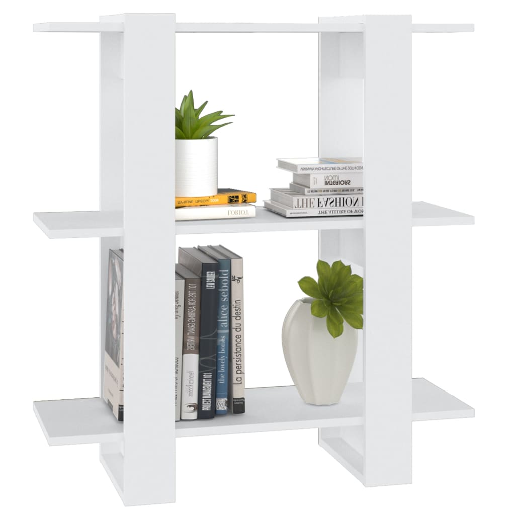 Bücherregal/Raumteiler Weiß 80x30x87 cm