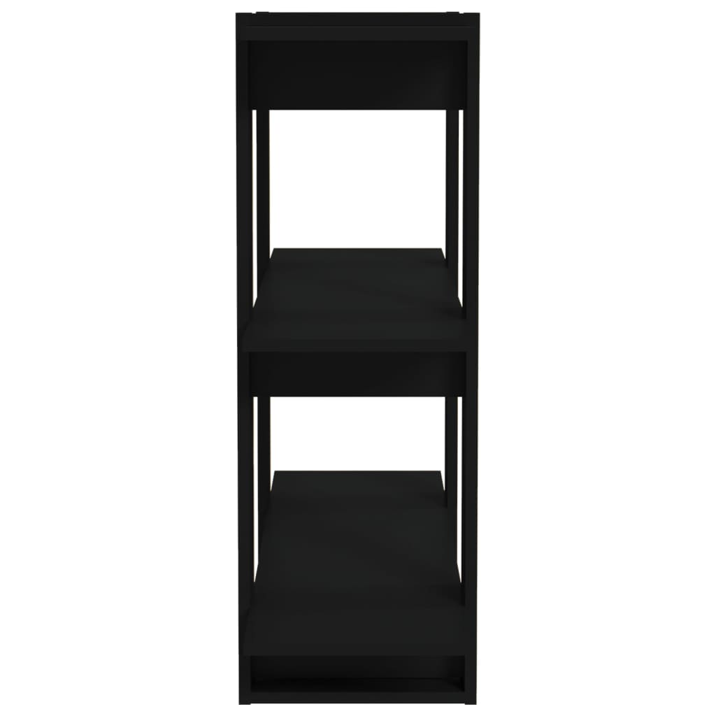 Bücherregal/Raumteiler Schwarz 80x30x87 cm
