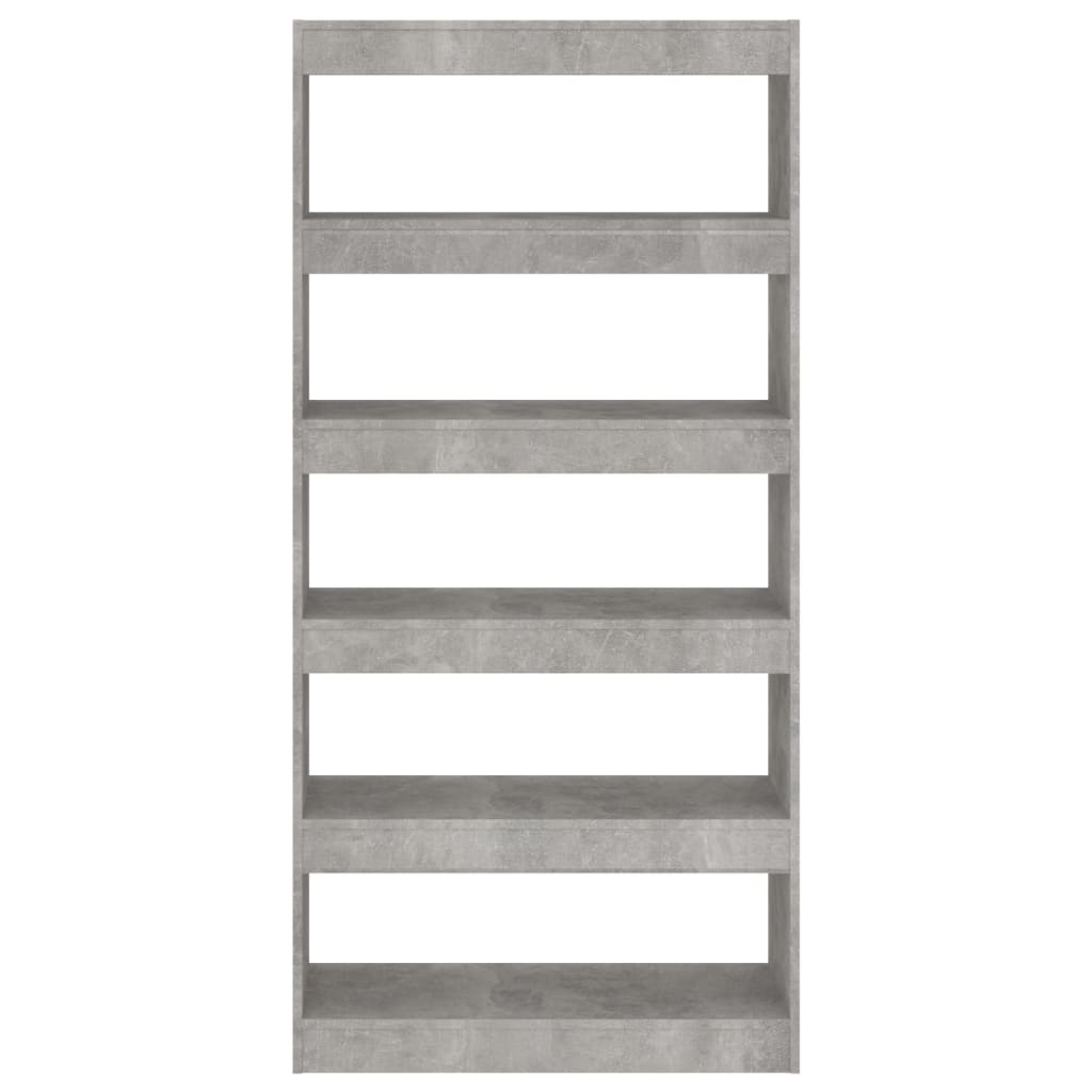 Bücherregal/Raumteiler Betongrau 80x30x166 cm Holzwerkstoff