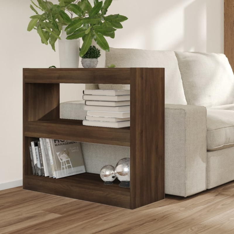 Bücherregal/Raumteiler Braun Eichen-Optik 80x30x72 cm