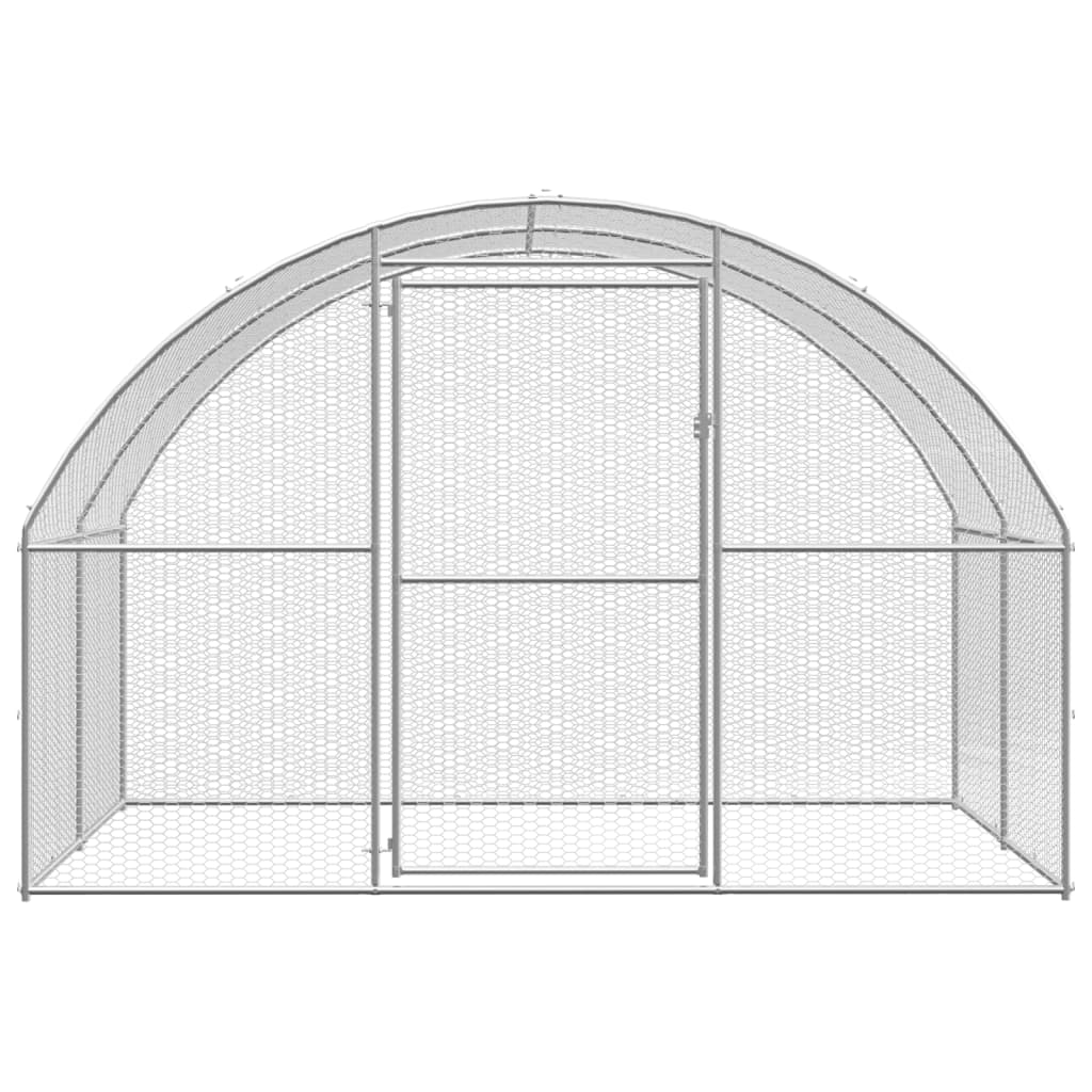 Outdoor-Hühnerstall 3x10x2 m Verzinkter Stahl