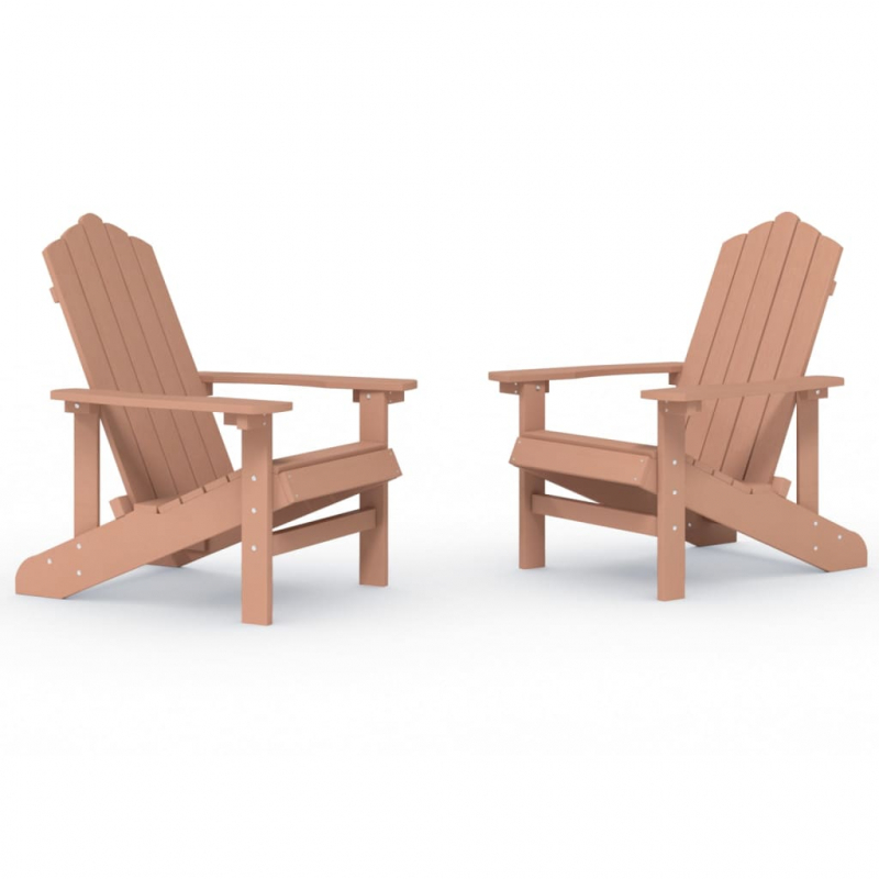 Adirondack-Gartenstühle 2 Stk. HDPE Braun