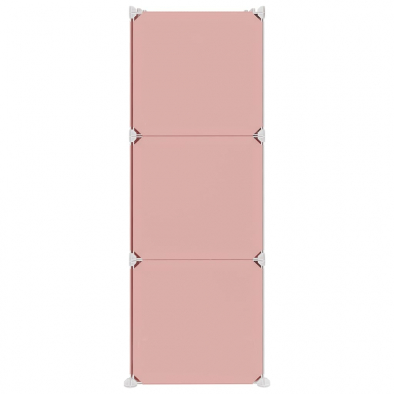 Kinderschrank Modular mit 6 Würfeln Rosa PP