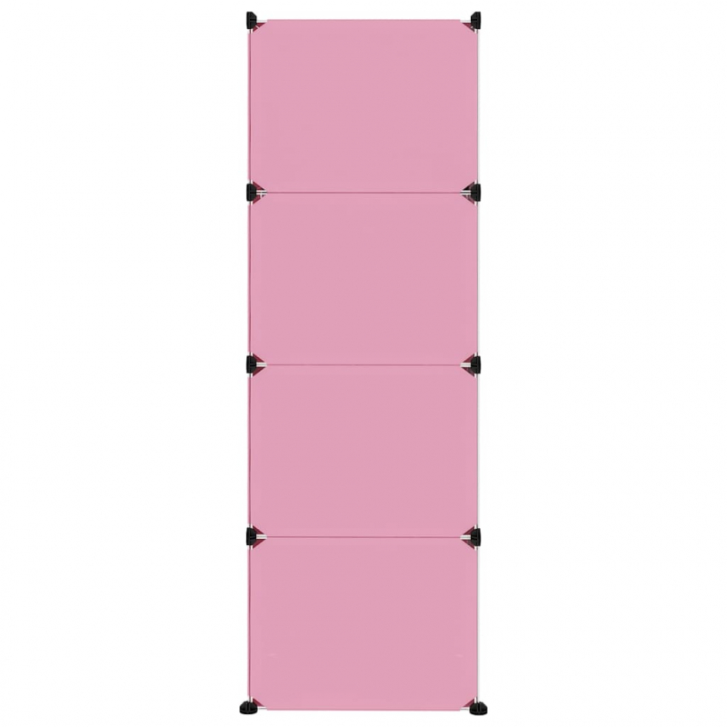 Kinderschrank Modular mit 12 Würfeln Rosa PP